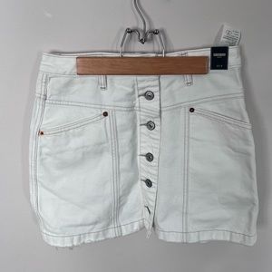 Abercrombie white denim skirt